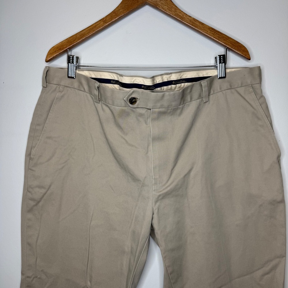 Brooks Brothers Advantage Chino Milano Khaki Pants Mens 40x32 Tan Cotton - Picture 2 of 9